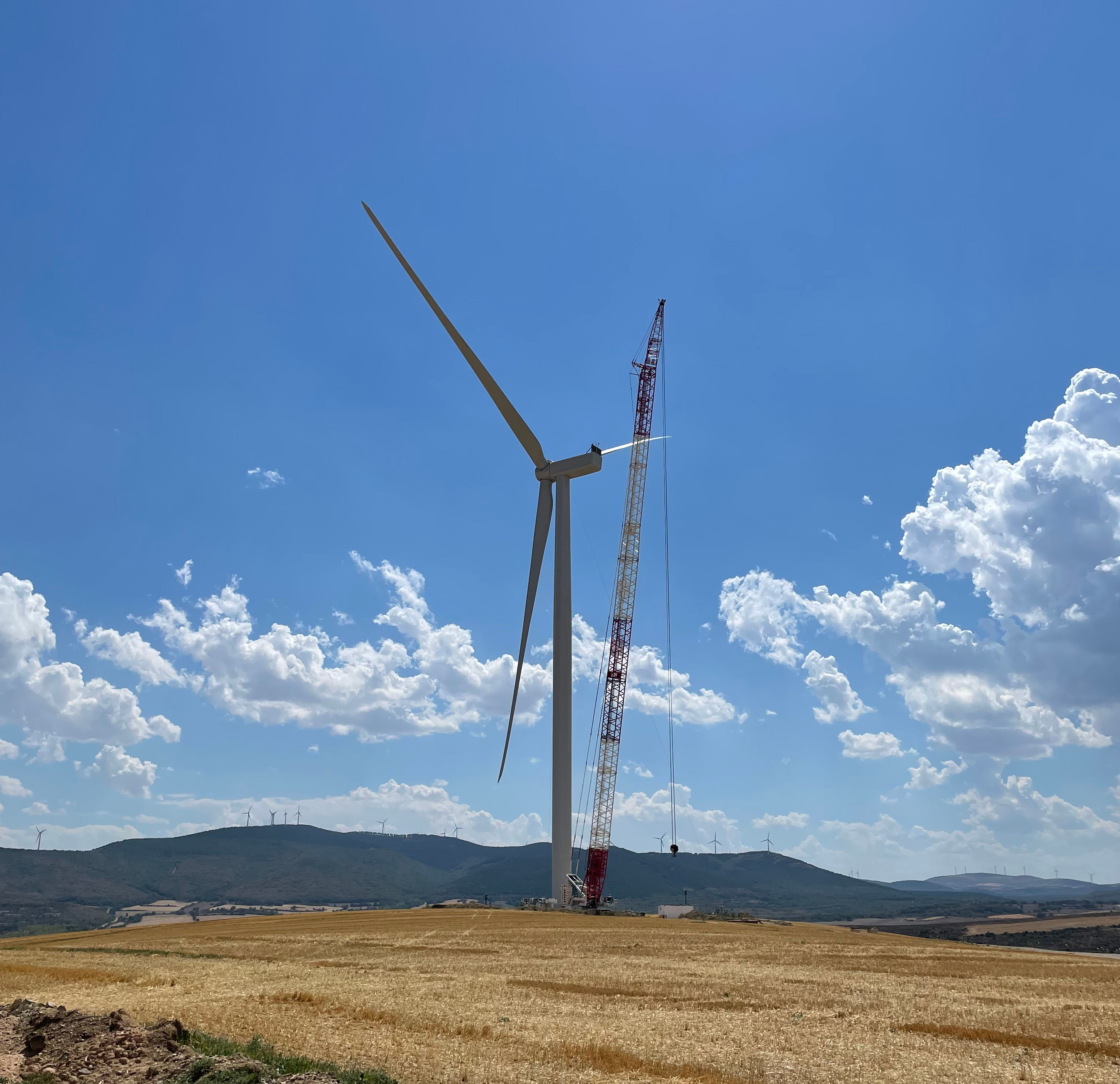 Fundament-Innovation im Praxistest: RWE errichtet Turbinen an ihrem Windpark Rea in Spanien
